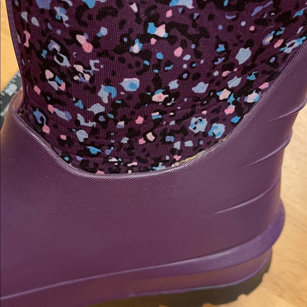 Bogs Kids Purple Patterned Pull-On Rain Boots